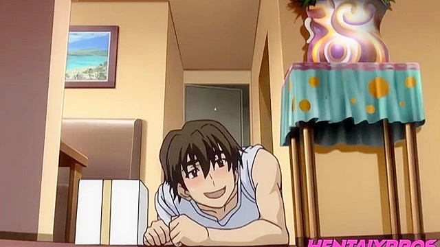 Stepbrother Finds MILF Lesbians Making Out and Jumps In for Fun Action