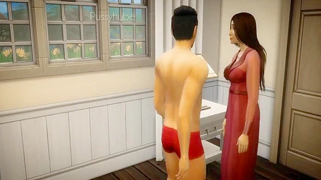 Stepbrother Seduces His Step-Sister While Her MILF Mom Is Not Around