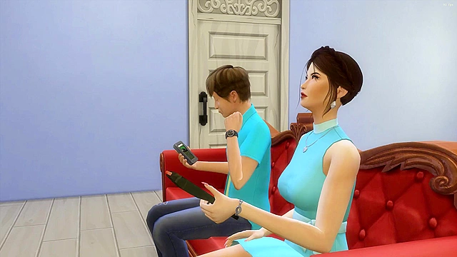 Stepmom seduces her stepson while they're alone together on a hotel getaway night