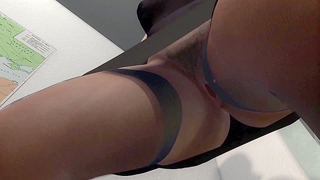 Sexual MILF instructor pleases herself while class watches intently online