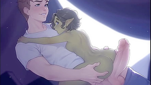 Tiny princess gets huge cock pleasures in another world harem scene