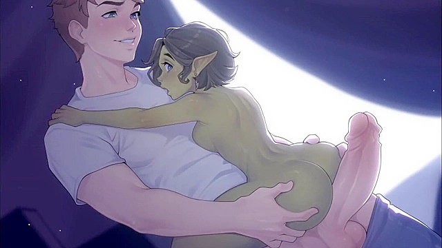 Tiny princess gets huge cock pleasures in another world harem scene