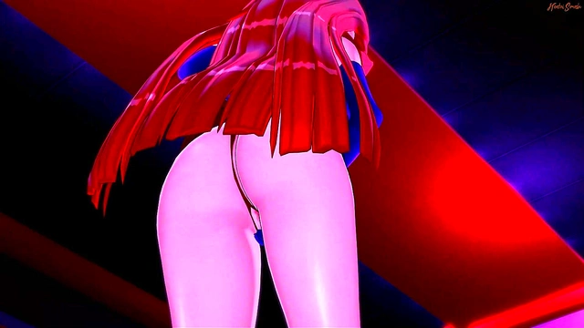 Jessica Rabbit fingers her pussy in a hotel room - Cartoon Hentai