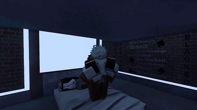 White femboy thakes BBC like a good boy