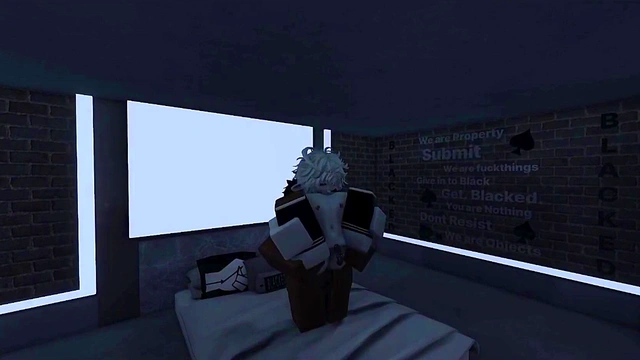 White femboy thakes BBC like a good boy