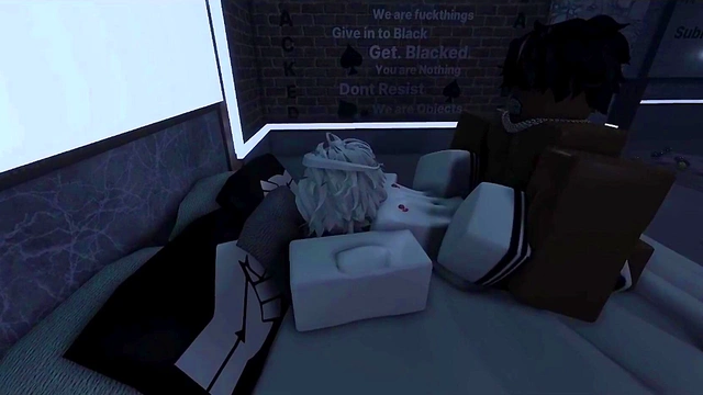 White femboy thakes BBC like a good boy