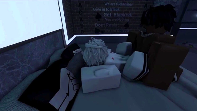 White femboy thakes BBC like a good boy