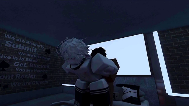 White femboy thakes BBC like a good boy