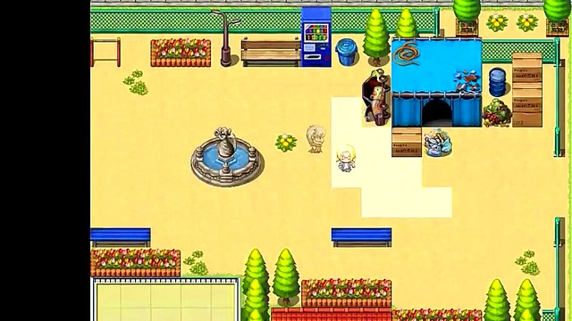 Cute blonde has sex with men in new porn hentai game