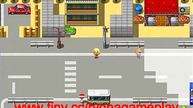 Cute blonde has sex with men in new porn hentai game