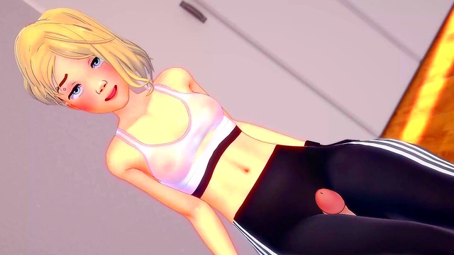 Gwen Satacy is wet after exercising and now she just wants to fuck (adult version)