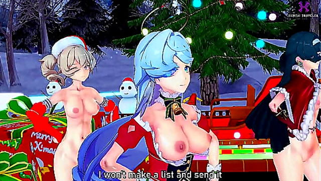 Pussyverse: MMD All I Want for Christmas Is You (Robin, Astra Yao, Barbara)