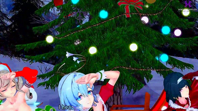 Pussyverse: MMD All I Want for Christmas Is You (Robin, Astra Yao, Barbara)