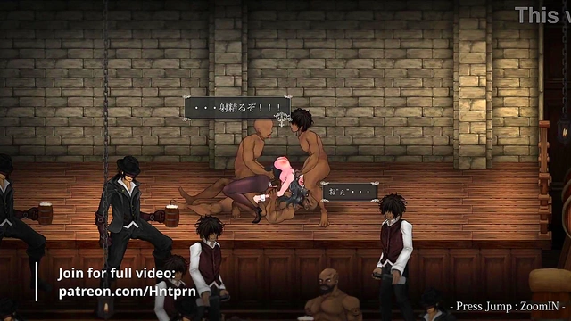 [Gallery] Bunny girl suit gangbang on stage Hentai Game