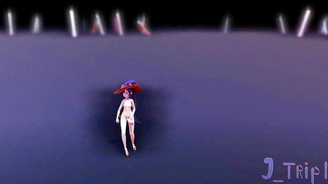 [FUTA] MMD r18 - WiggleWiggle - Mona ( Genshin Impact ) hentai 3D - J Triple