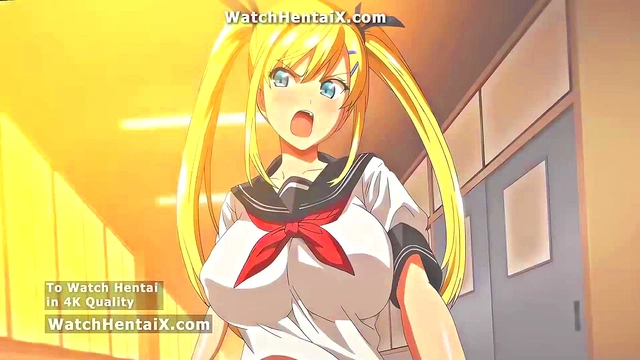 Animated Hentai, big tits girl she wants to have sex