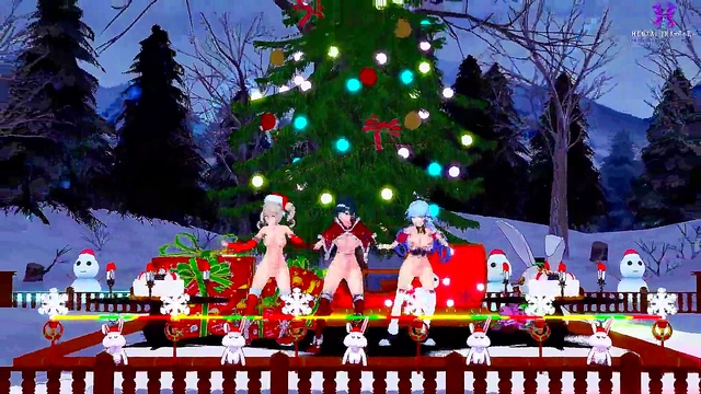 Pussyverse: MMD Last Christmas (Astra Yao, Robin, Barbara)