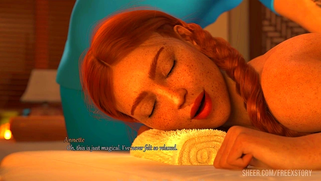 Lust Massage Room: Antony's Erotic Body Massage on Annette Turns into Wild Sex - Fingering, Boob Sucking & Sloppy Blowjob (VN Gameplay)