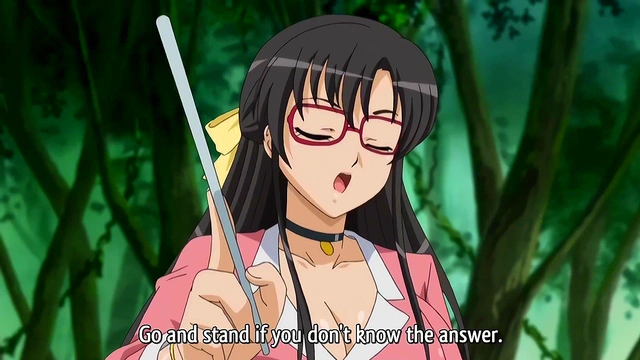 Hentai teen turns sex lesson into a threesome