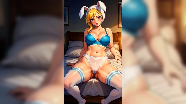 Coelhinha tocando a bucetinha - Hentai