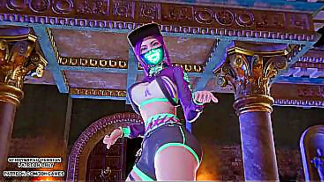 MMD MEOVV - HANDS UP Akali Sexy Kpop Dance League of Legends Uncensored Hentai 4K