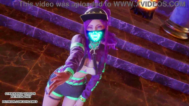 MMD MEOVV - HANDS UP Akali Sexy Kpop Dance League of Legends Uncensored Hentai 4K