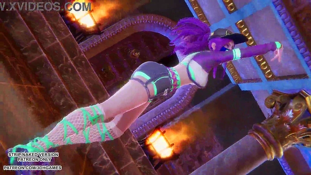 MMD MEOVV - HANDS UP Akali Sexy Kpop Dance League of Legends Uncensored Hentai 4K