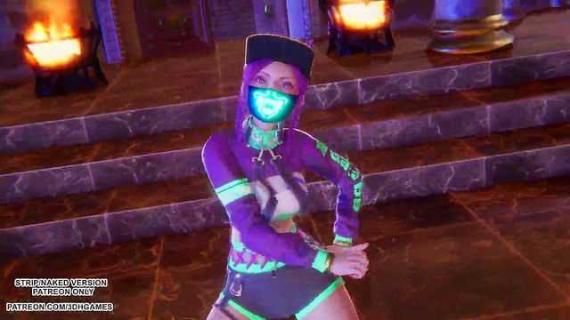 MMD MEOVV - HANDS UP Akali Sexy Kpop Dance League of Legends Uncensored Hentai 4K