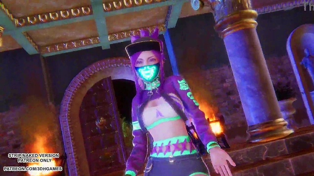 MMD MEOVV - HANDS UP Akali Sexy Kpop Dance League of Legends Uncensored Hentai 4K