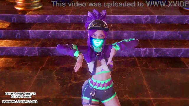 MMD MEOVV - HANDS UP Akali Sexy Kpop Dance League of Legends Uncensored Hentai 4K