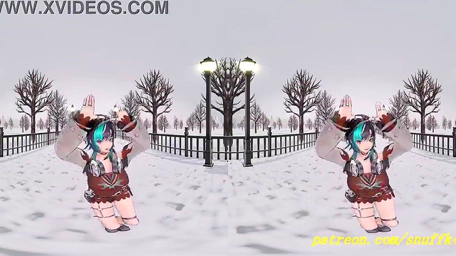 VR180 mmd Chihaya Dance 3d hololive Hentai