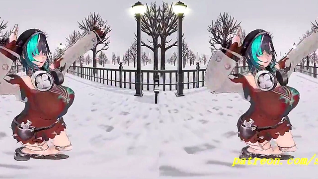 VR180 mmd Chihaya Dance 3d hololive Hentai