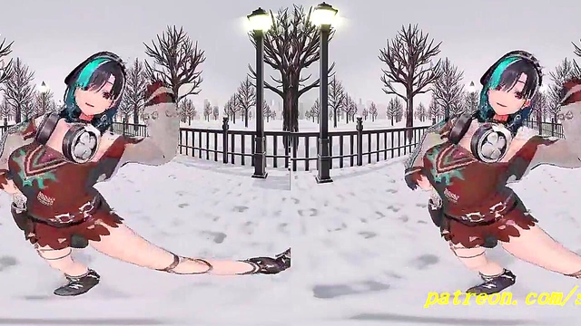 VR180 mmd Chihaya Dance 3d hololive Hentai