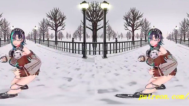 VR180 mmd Chihaya Dance 3d hololive Hentai