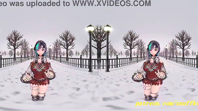 VR180 mmd Chihaya Dance 3d hololive Hentai