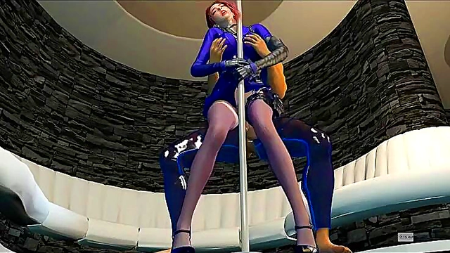 Turntable Girl with a Dangerous Look - 3D Animation Hentai