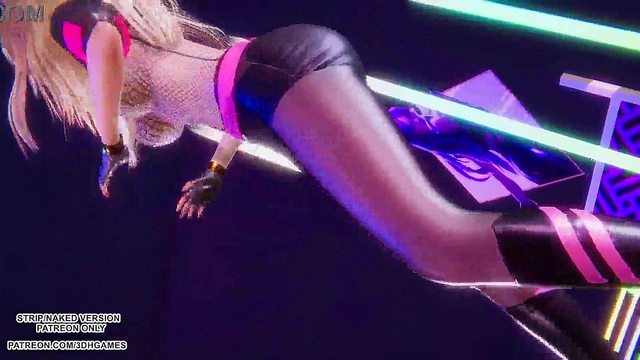 MMD Blackpink - Whistle Ahri Akali Seraphine Sexy Kpop Dance League of Legends Hentai