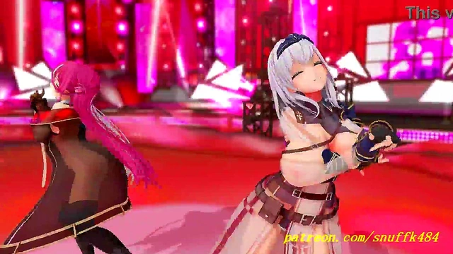 noVR mmd Towa Dance 3d hololive Hentai