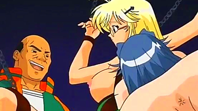 Lesbian threesome and straight hentai sex