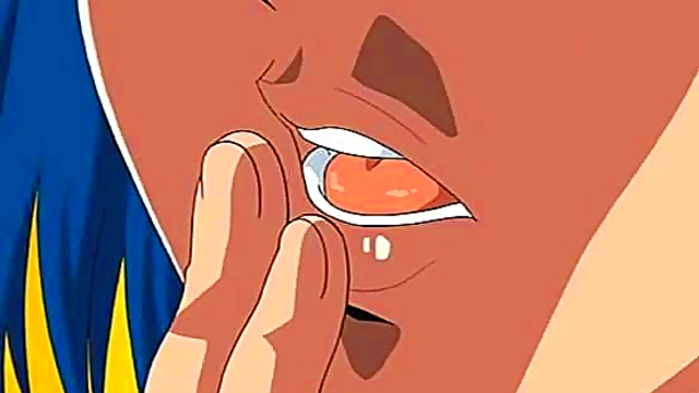 Lesbian hentai fuck with strap-on