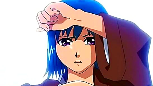 Lesbian hentai fuck with strap-on