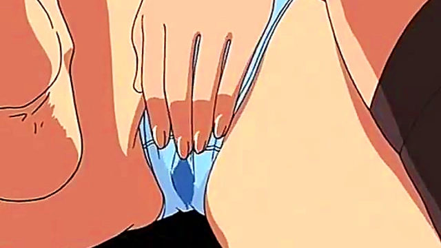 Lesbian hentai fuck with strap-on