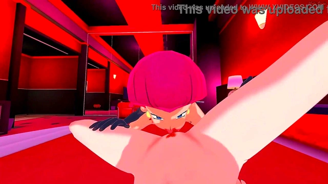 Sonia and Jessie take turns eating each other out and tribbing on the bed - Pokemon