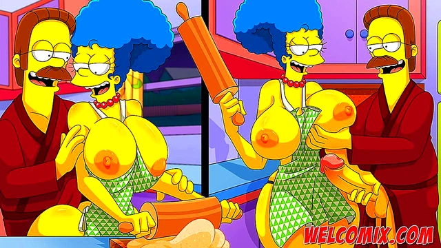 Flandis Fucking The Simptoons Hotties! Pepperoni pizza! The Simptoons