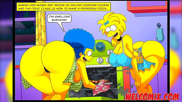 Flandis Fucking The Simptoons Hotties! Pepperoni pizza! The Simptoons