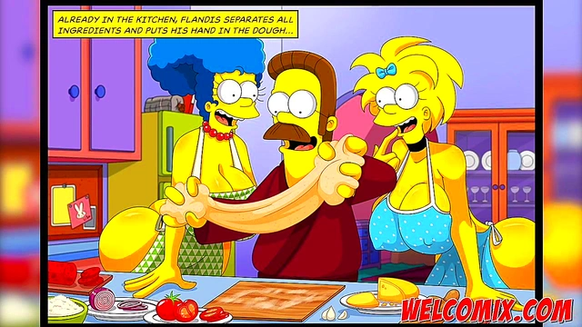 Flandis Fucking The Simptoons Hotties! Pepperoni pizza! The Simptoons