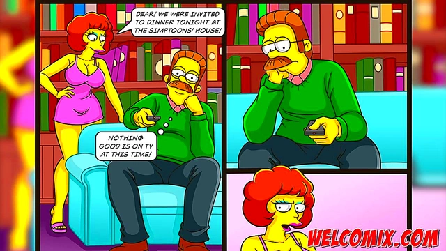 Returning the kindness! Swap wives! The Simptoons, Simpsons porn