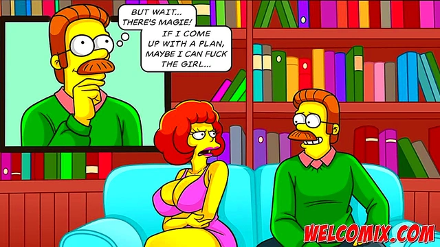 Returning the kindness! Swap wives! The Simptoons, Simpsons porn