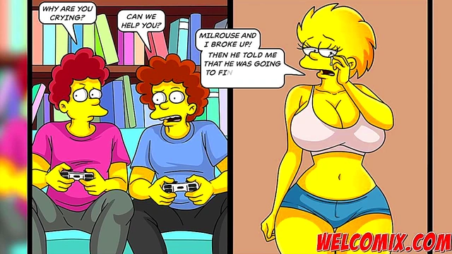 He dumped me, twins fucked me! Simpsons porn