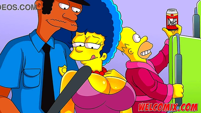 Taking the cops cock - The Simptoons